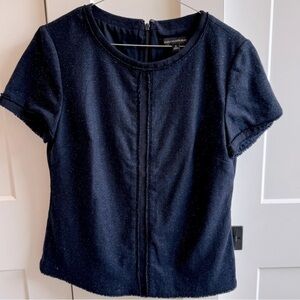 Banana Republic Wool Shell Navy with Black Detail Size S​​​​​